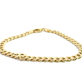 18k Yellow Gold Open Flat Curb Link 25 Gram / 6.5mm/ 9 1/2" inch