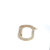 14k Yellow and White Gold 9.45ct H VS2 / SI1 Round 4-Prong Diamond Tennis Necklace 16" inch