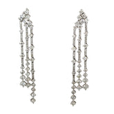 14k White Gold 4.65ct G SI1 Round Diamond Chandelier Earrings