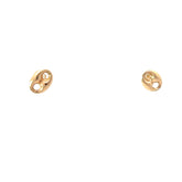 14k Yellow Gold Puffed Gucci Stud Earrings .08 gram