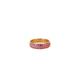 18k Rose Gold 1.00ct Round Pink Sapphire Band