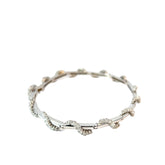 14k White Gold 2.00ct G SI1 Round Diamond Wave Diamond Bracelet 11.3 gram