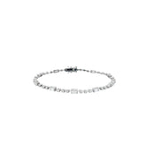 14K WHITE GOLD 2CT STRAIGHT BAGUETTE AND 1.10CT ROUND E VS2  DIAMOND BRACELET