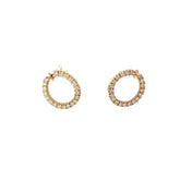 14k Yellow Gold 2.00ct F VS2 Round Diamond Eternity Loop Earrings