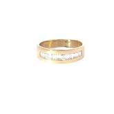 14K YELLOW GOLD 1.20CT E VVS2 MEN WEDDING BAND SIZE 13