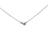 14k White Gold .15ct G VS2 Round Diamond on a Bezel Set Pendant