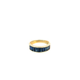 14K YELLOW GOLD 1.80CT BLUE SAPPHIRE BAND
