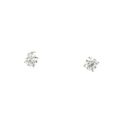 14k White Gold 4.05ct F I1 Round Diamond Stud Earrings
