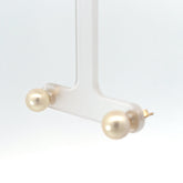 14k Yellow Gold Pearl Stud Earrings