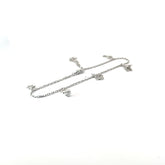 14k White Gold .35ct G SI1 Round Diamond Charm Bracelet