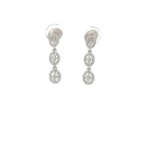 18k White Gold .50ct G VS2 Round Diamond Dangle Earrings