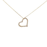 14K YELLOW GOLD .65CT G VS2 DIAMOND HEART NECKLACE