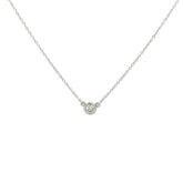 14k White Gold .25ct G SI1 Round Diamond Solitaire Pendant
