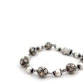 Pre-Loved John Hardy 18k Yellow Gold and Sterling Silver Pearl Bracelet
