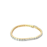 18k Two Tone 3.00ct E VS2 Round Diamond Tennis Bracelet