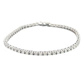 18k White Gold 3.09ct I VS2 Round Diamond Tennis Bracelet