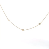 14k Yellow Gold 1.50ct G/H VS2 / SI1 Round Diamond by the Yard Necklace
