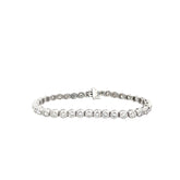 18K WHITE GOLD 7CT HVS2 36 ROUND DIAMOND BEZEL SETTING BRACELET