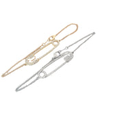 14k White or Yellow Gold .85ct G VS2 Round Diamond Safety Bracelet