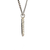 David Yurman Vintage Silver 18K Gold Alligator Embossed Dog Tag Necklace