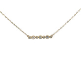 14k Yellow Gold .25ct G VS2 Bezel Bubble Bar Necklace