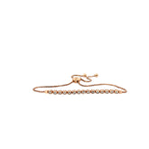 14k Rose Gold .60ct H SI1 Round Diamond Bolo Bracelet