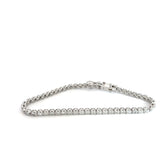 14k White Gold 2.85ct G VS2 Round Diamond 4 Prong Illusion Setting Tennis Bracelet
