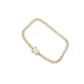 14k yellow gold 2.00ct G Vs2 Round Diamond Cuban Link Bracelet