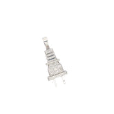 14k White Gold 2.75ct G VS2 Round Diamond Plug Pendent