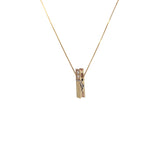 14K YELLOW GOLD .06CT DIAMOND CLOTHING LINE HANGER PENDANT/CHARM