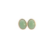 14K YELLOW GOLD JADE VINTAGE EARRING