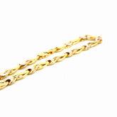 18k Two Tone 6.1 gram Hand Polish Men Link Bracelet 8"inch