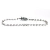 18k White Gold 1ct F VS2 Round Diamond Bracelet