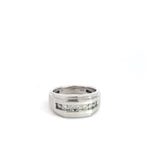 10k White Gold .50ct G SI1 Round Diamond Men Ring