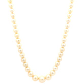 14k White Gold Akoya Salt Water Pearl 9mm Necklace Certified By GIA # 6183657653