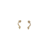 14k Yellow Gold .20ct G SI1 Dangle Arrow Stud Earrings