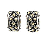 Pre-Loved Estate Vintage John Hardy 18k Yellow Gold and Sterling Silver Dot Earrings