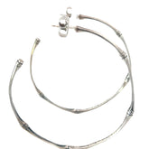 RETIRED JOHN HARDY BAMBOO STERLING LARGE HOOP EARRINGS