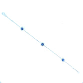 14k Yellow and White Gold 1.51ct Round Sapphire/ .25ct G SI1 Round Diamond Bracelet