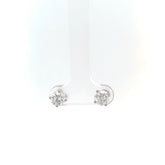 14k White Gold 1.50ct G SI1 Round Diamond 4 Prong Martin Setting Stud Earrings