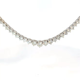 14k White Gold 13.75ct F/G SI1 Round Diamond Riviera Choker Necklace