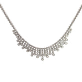 14k White Gold 4.00ct G VS2 Round Diamond Necklace
