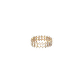 14k Yellow Gold 1.35ct G VS2 Baguette and Round Eternity Ring Size 5 2/3