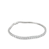 14k White Gold 4.00ct G VS2 Round Diamond Tennis Bracelet