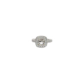 18k White Gold .75ct F VS2 Round Diamond Semi-Mount Ring
