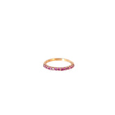 14k Rose Gold .50ct Round Pink Sapphire Band ring
