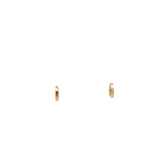 14k Yellow Gold Square Tube Round Huggies Earrings 10.70 mm