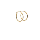 14k Yellow Gold 1.40gram Ex Medium Thin Hoop Earrings