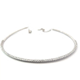 14k White Gold 2.50ct G VS2 Round Diamond Solid Diamond Choker Necklace