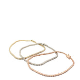 14k Yellow, White and Rose Gold 1.75ct H VS2 Round Diamond Tennis Bracelet